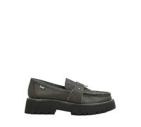 Mocassins pour femme avec détail de chat métallisé et plateforme, Noir , 38 EU