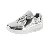 Mocassins pour femme avec paillettes dorées et argentées, chaussures de randonnée élégantes et légères avec pointe ronde pour hommes, déplacements, voyages, fitness, couples, idées de port pour femme