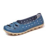 Mocassins pour Femmes Chaussures Plates décontractées à Enfiler for Femmes, Mocassins antidérapants et Respirants for pour Travail(Lake Blue,39)
