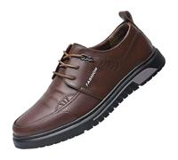 Mocassins pour homme - Chaussures de loisirs - Oxford - Mocassins - En cuir antidérapant - Chaussures de marche confortables - Chaussures de trekking légères - Chaussures de fitness à lacets