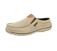 Mocassins pour homme - Chaussures de marche antidérapantes en toile - Soutien de la voûte plantaire - Semelle souple confortable - Pantoufles légères et décontractées - Chaussures compensées plates