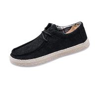 Mocassins pour homme - Chaussures d'extérieur décontractées de grande taille - Semelle épaisse - Respirantes et confortables - Chaussures légères en toile extra larges - Chaussures de marche