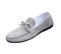 Mocassins pour homme - Coupe large - Antidérapants - Mains libres - Légers et respirants - Orthopédiques - Confortables - Pour le jogging et la randonnée, gris, 41 1/3 EU
