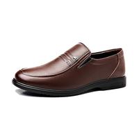 Mocassins pour Hommes, Chaussures Décontractées À Bout Rond À Enfiler Le Travail Souples Légères Et Respirantes,Marron,45 EU