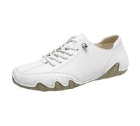 Mocassins pour Hommes Chaussures en Cuir Respirantes Chaussures De Bateau À Lacets Décontractées, Plates Et Légères, avec Semelles en Caoutchouc Chaussure De Bowling Coupe Large Blanc 46