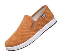 Mocassins pour Hommes Confortables sans Lacets Slip-on Chaussures Basses Mocassins Respirant Cérémonie Chaussures De Course Baskets De Travail Baskets Sport Jogging À Enfiler Jaune 41