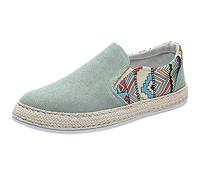 Mocassins pour Hommes Slip-on Flats Chaussures De Marche D'Été Décontractées Espadrilles Confortables Espadrilles Unisexes À Enfiler - Chaussures en Toile - Chaussure Plates Vert 44