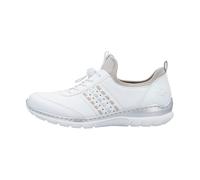 Rieker Elastic Toggle Laces Stretchy Women's Leather Shoes (Weißsilber, EU 41)
