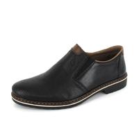 Mocassins Rieker - Taille 40 - Cuir Noir - Mixte