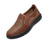 Mocassins Slip On Baskets sans lacets pour homme Chaussures basses Chaussures plates d'été en maille respirante Chaussures de sport confortables Chaussures d'affaires Chaussures de conduite Chaussures