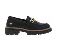 Mocassins talon décroché Mustang shoes femme noir - Textile - Noirs - Coup-de-pied à chaine large maillons 40