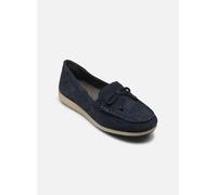 Tamaris Comfort mocassins femme cuir avec nœud, Navy Suede, 37 EU