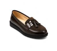 Mocassins Vernis Femme Semelle compensée Confort intérieur Cuir & Pampille