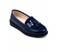 Mocassins vernis femme semelle compensée confort intérieur cuir & pampille 40