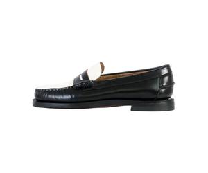 Moccassin Cuir Sebago Classic Dan Woman - Noir-Blanc 39