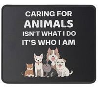 M'Occuper des Animaux, Ce n'est Pas Mon Truc (Amateur De Chiens Drôle) Tapis Souris Antidérapante Tapis De Souris Durable Mouse Pad pour Maison Bureau Gamer 25X30Cm