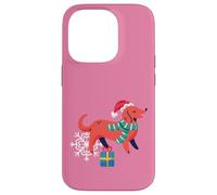 Moche Chien noël noël Flocon de Neige Weiner Teckel Coque pour iPhone 14 Pro