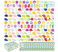 Mochi Squishy Kawaii Cadeau Anniversaire Enfants Invites Pack 160 - BONNYCO | Cadeaux Anniversaire Invités Enfant Petit Jouet Pinata, Pochette Surprise Mariage Assortiment Jouets, Goodies Élèves Mixte