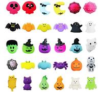 Mochi Squishy Kawaii Toy Halloween,30 Pièces Mini Jouets Squeezie Doux Squishy Jouet,Fidget Toys Anti Stress pour Enfants,Cadeaux de Fête de Halloween Récompenses de Classe Remplissage de Sacs Cadeaux