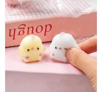 Mochi Squishy, Squishy Pâques, Squishy Kawaii, Jouet de Poulet à Presser, Squishy Anti Stress, Jouet À Presser Squishy De Poulet, Cadeaux de Pâques pour Enfants, Cadeaux de Fête (2PCS)