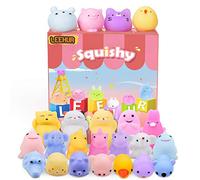 Mochi Squishy Toys Lot de 30 Mini Jouets Mochi Squishy pour Enfants, Mini Squeeze Jouets Anti-Stress Kawaii, Prix de Salle de te de Pâques, Motif Aléatoire