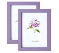 Mochose Lot de 2 cadres photo en MDF à poser sur une table ou accrocher à un mur Violet 15,2 x 20,3 cm
