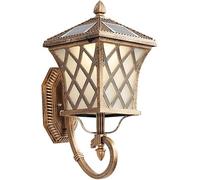 Mociger Luminaire Mural Solaire Lampe Extérieure Vitage Porche Luminaires Étanche Extérieur Mur Mout Lumière pour Porche Cour Allée Garde Patio Décor, Brass