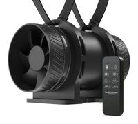MOCINE Ventilateur Tubulaire 100mm Socle Montage, Télécommande 433Hz, Évacuation Bidirectionnelle, 6 Vitesses, Moteur CC, Silencieux, Ventilation Garage, Sous-sol, Salle Bain, Atelier, Grenier
