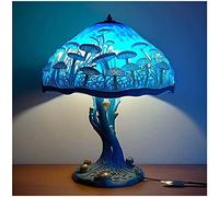 MOCIUN Lampe de table vintage en verre teinté - Lampe de chevet décorative - Lampe de table en forme de champignon en verre pour vous montrer une atmosphère de rêve (B)