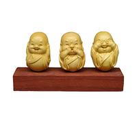 MOCIUN Lot de 3 statues de moines de la sagesse Bouddha pour décoration de bureau