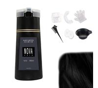 MOCIUN Nova Hair Dye Shampoo, Shampoo Dyeur de Cheveux Nova Hair, Noir, Naturel, Sans Ammoniaque, Pour Cheveux Foncé