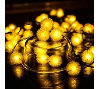 MOCIUN Solar String Lights Outdoor, 8 Lighting Modes Fairy Lights, Solar Powered Patio Lights for Garden Patio Party Wedding Holiday Xmas (6.5Meters30Lights,D-Warm)
