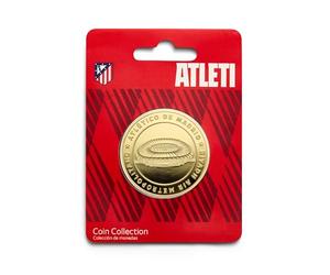 MOCIWORLD Atlético de Madrid, Édition Spéciale, Armes & Stade, Riyad Air Metropolitano, Jouet de Collection, Or, Licence Officielle