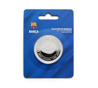 MOCIWORLD - FC Barcelone Édition Spéciale Collectionnable, Armoiries Officielles, Spotify Camp Gravure du Stade NOU, Argent, Produit sous Licence, Cadeau, Collection de Football