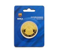 MOCIWORLD FC Barcelone Pièce de Collection 4 x 0,3 cm, Blason Officiel du Club, Feuille de Yamal embossée, numéro 10, Signature, Couleur Or, édition limitée 2025-26, Cadeau pour Les Fans