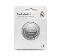MOCIWORLD Real Madrid - pièce de Monnaie, Blason et Stade Santiago Bernabéu - Collection - Argent, sous Licence Officielle
