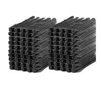 MOCNT 100 Pièces Kit de Réparation de Pneu Voiture sans Chambre Air Bandes | Réparation de Crevaison Moto Cordes de Réparation de Pneus Caoutchouc Outil 100mm x 6mm Noir