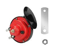MOCNT 1Pcs Rouge 12V Klaxon Voiture 300db Klaxon de Train Klaxons de Corne D'Escargot électrique Étanche Klaxon À Air Puissant Super Klaxons Camion Train Auto Moto Bateau