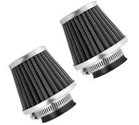 MOCNT 2 Pièces Filtre à Air 57mm 58mm 59mm Filtre d'admission d'air de Voiture Filtre de Reniflard Turbo Filtre d'admission d'air Froid pour Moto Filtre d'entrée d'air Filtre Argent