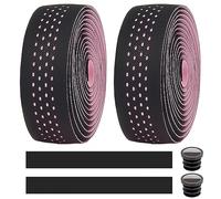 MOCNT 2 Rouleaux Ruban de Guidon de Vélo Guidoline Vélo Route Cuir Respirant EVA PU Antidérapant Absorbant Les Chocs Confort Bande Aadhésives Avec Bouchon d'extrémité Rose