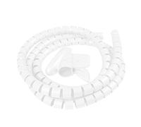 MOCNT 22mm Gaine Spirale Gaine Câble Flexible Fil Rangement Câble Spirale Cache Cable Gestion de Câble Range Organisateur de Câble Manchon Protecteur Tube Blanc Longueur 3Meters