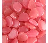 MOCNT 300 Pièces Pierre Lumineuse Galet Lumineux Cailloux Brillants dans Le Noir pavés pour Maison Jardin Passerelle Aquarium Patio Pelouse Décoratives Rose