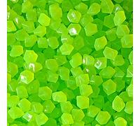 MOCNT 300 Pièces Pierre Lumineuse Galet Lumineux Cailloux Brillants dans Le Noir pavés pour Maison Jardin Passerelle Aquarium Patio Pelouse Décoratives Vert 14x11mm