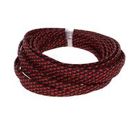 MOCNT 4mm Gaine Câble Tressée Extensible PET Manchon de Câble Fil Rangement Câble PET Cache Câble Souple Électriques Gestion Câble Flexible Protection Tube Tuyau Noir Rouge 10 Mètres