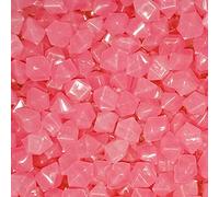 MOCNT 500 Pièces Pierre Lumineuse Galet Lumineux Cailloux Brillants dans Le Noir pavés pour Maison Jardin Passerelle Aquarium Patio Pelouse Décoratives Rose 14x11mm