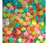 MOCNT 500 Pièces Pierre Lumineuse Galet Lumineux Cailloux Brillants dans Le Noir pavés pour Maison Jardin Passerelle Aquarium Patio Pelouse Décoratives Coloré 14x11mm