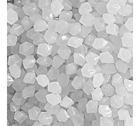 MOCNT 500 Pièces Pierre Lumineuse Galet Lumineux Cailloux Brillants dans Le Noir pavés pour Maison Jardin Passerelle Aquarium Patio Pelouse Décoratives Blanc 14x11mm