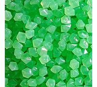 MOCNT 500 Pièces Pierre Lumineuse Galet Lumineux Cailloux Brillants dans Le Noir pavés pour Maison Jardin Passerelle Aquarium Patio Pelouse Décoratives Vert Clair 14x11mm