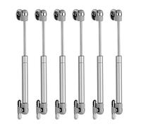 MOCNT 6 Pièces 80N Vérin à Gaz Ressort à Gaz Amortisseurs à Gaz Support de Couvercle Charnières à Fermeture Amortie Argent 80KG pour Armoire Meuble Cuisine
