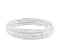 MOCNT 8mm Gaine Câble Tressée Extensible PET Manchon de Câble Fil Rangement Câble PET Cache Câble Souple Électriques Gestion Câble Flexible Protection Tube Tuyau Blanc 15 Mètres